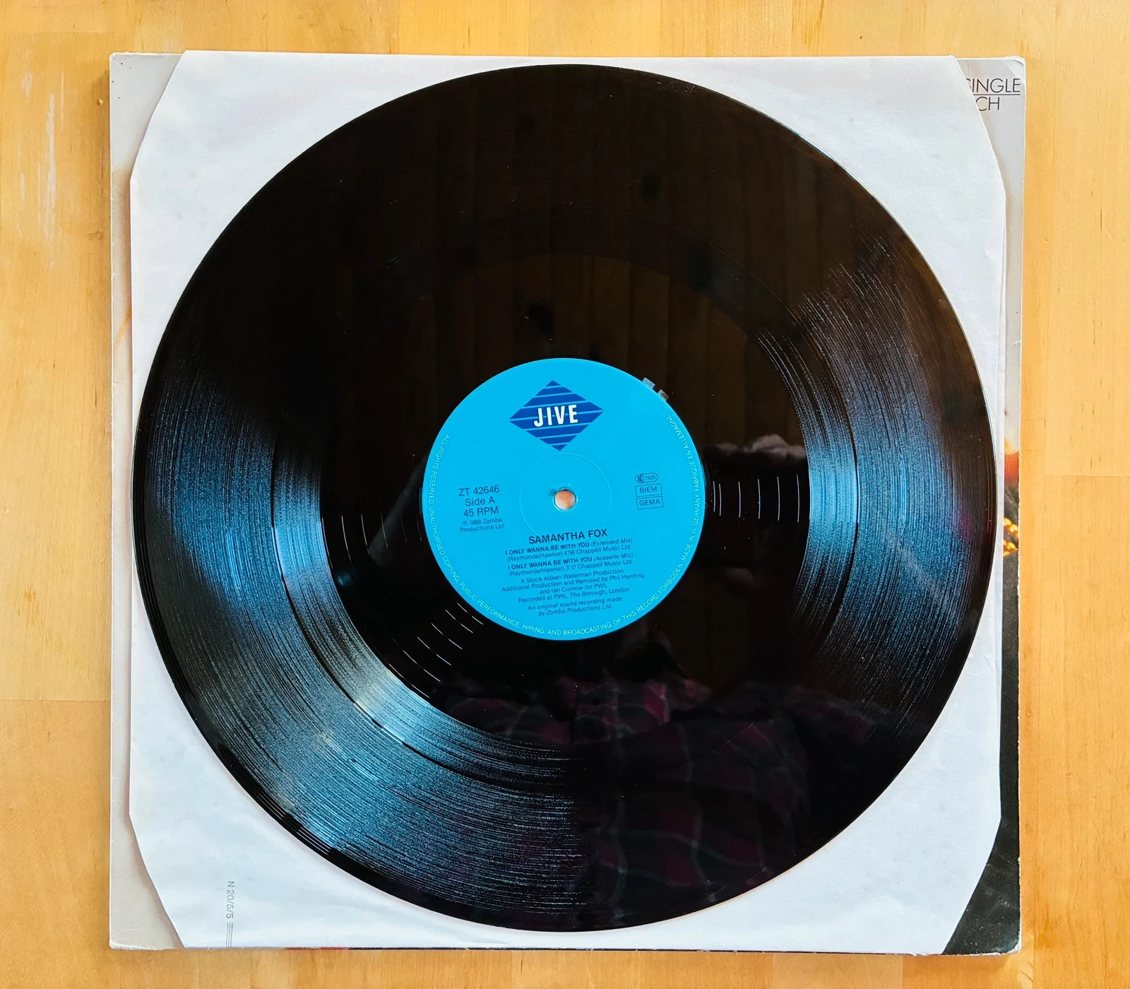 Disco de vinilo maxi 45T Samantha Fox Solo quiero estar contigo. – photo 3